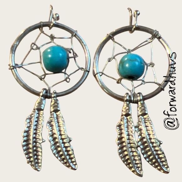 Bundle Sale 3 for $15 | Silver Tone Dreamcatcher Dangle Earrings – 1.5” - Picture 1 of 7